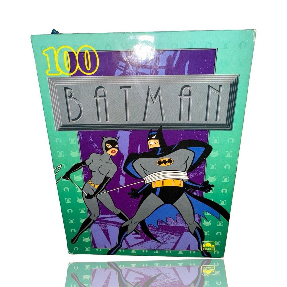 Vintage 1992 Batman & Catwoman 100-Piece Puzzle DC Comics Golden Brand